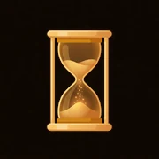 Hourglass with running sand